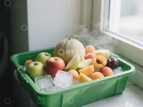 冰镇水果篮，窗边清凉一夏