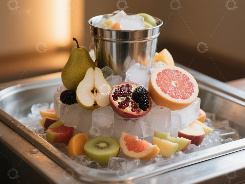 高清大图下载【趣麦麦图】冰镇水果拼盘，清新诱人
