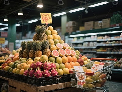 超市水果促销展示