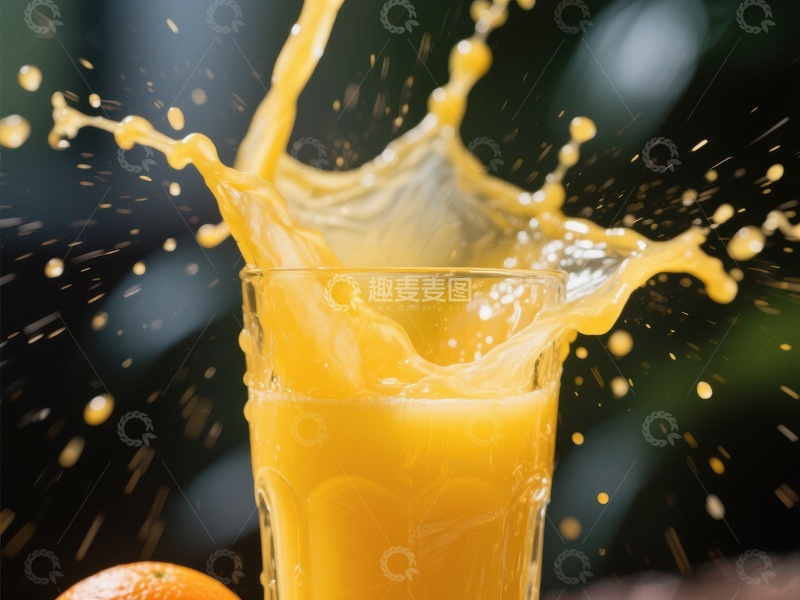 高清大图下载【趣麦麦图】橙汁飞溅，活力四射