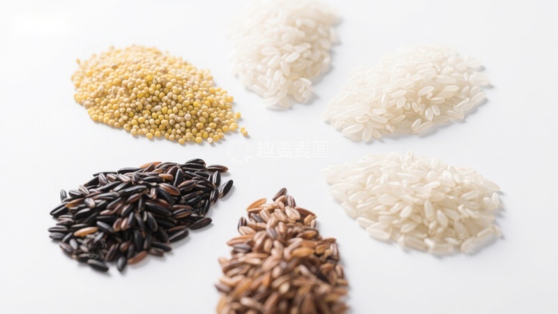 高清大图下载【趣麦麦图】多种谷物与大米的展示