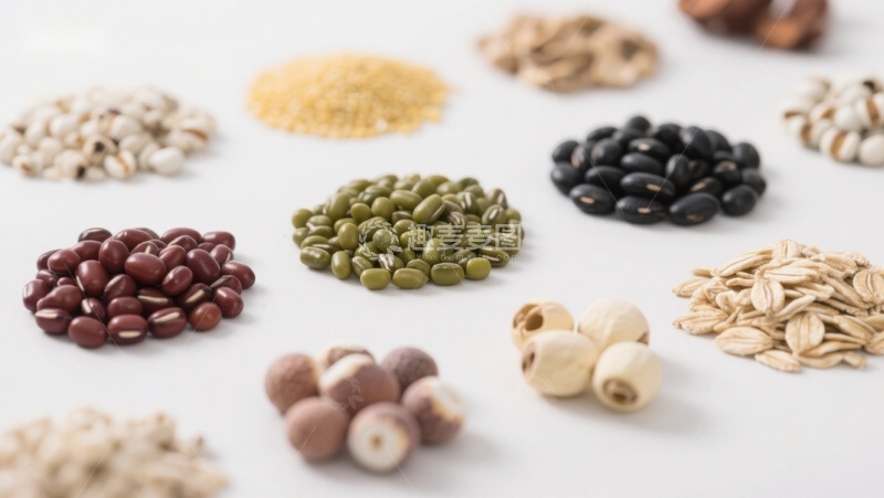 高清大图下载【趣麦麦图】多种豆类与谷物的展示