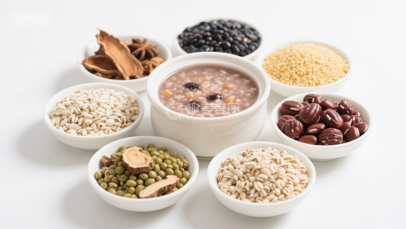 高清大图下载【趣麦麦图】多种谷物与粥的组合展示