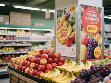 超市水果促销展示