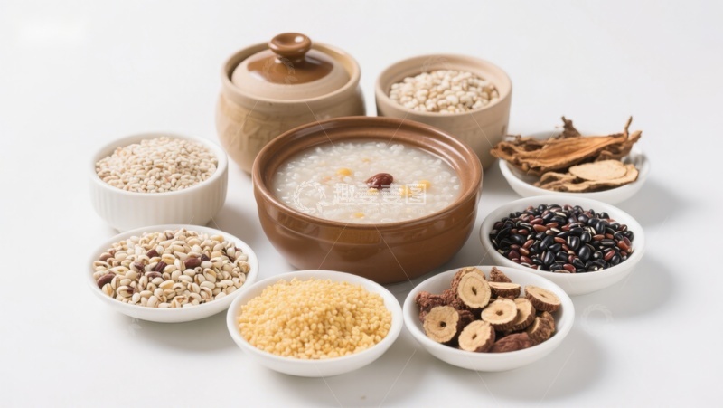 高清大图下载【趣麦麦图】多种谷物与粥的组合展示