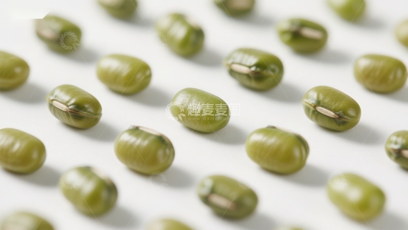 高清大图下载【趣麦麦图】排列整齐的绿色豆子