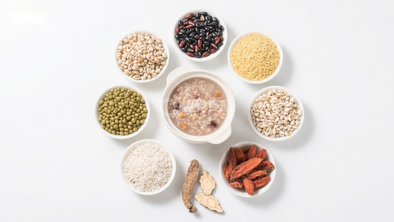 高清大图下载【趣麦麦图】-多种谷物与豆类的健康食材组合