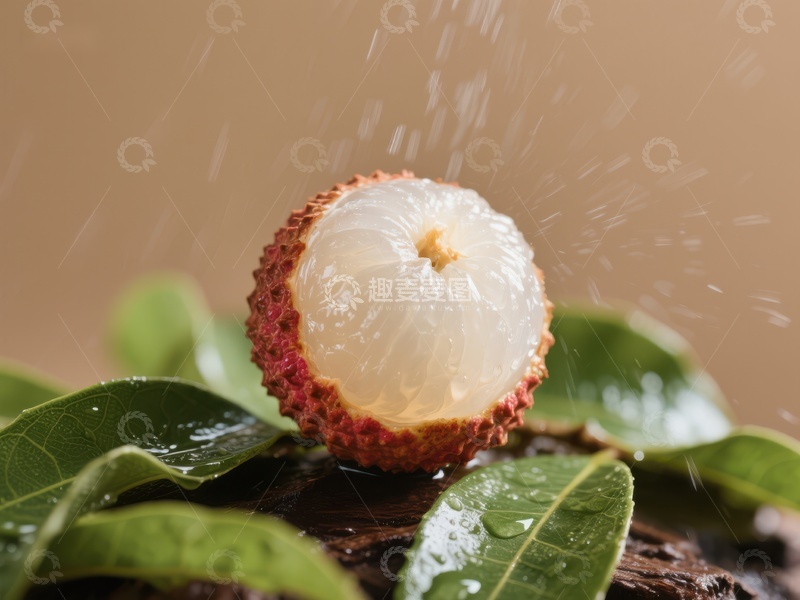 高清大图下载【趣麦麦图】新鲜荔枝滴水瞬间