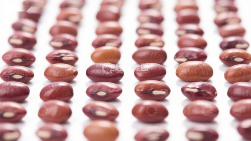 高清大图下载【趣麦麦图】整齐排列的红豆特写