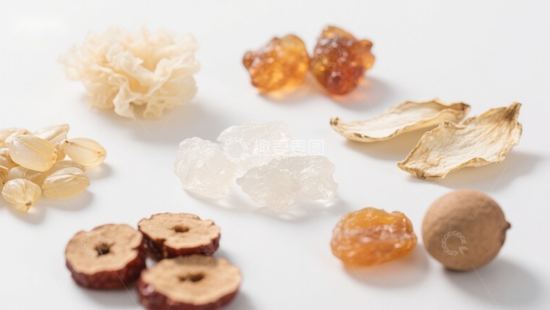 多种传统食材的静物展示