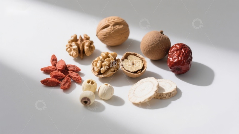 高清大图下载【趣麦麦图】多种坚果与干果的静物组合