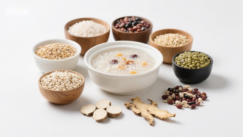 高清大图下载【趣麦麦图】多种谷物与粥的健康组合