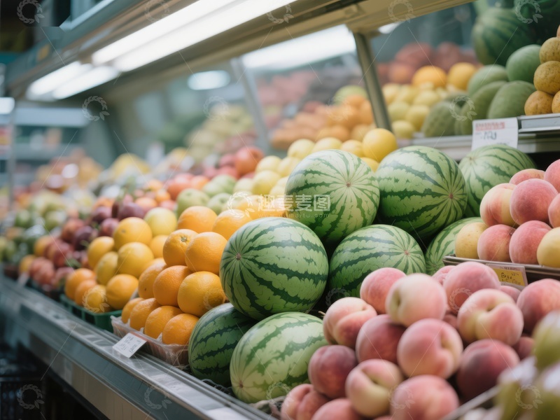 高清大图下载【趣麦麦图】超市水果区展示