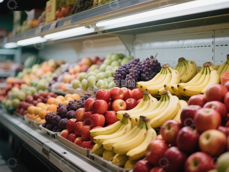 高清大图下载【趣麦麦图】超市水果区陈列