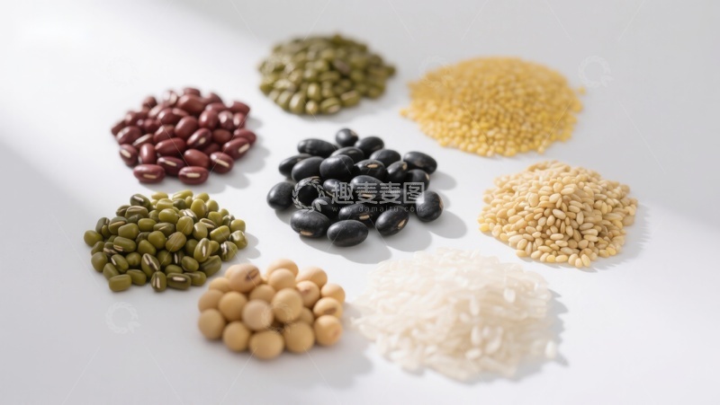 高清大图下载【趣麦麦图】多种谷物与豆类的展示