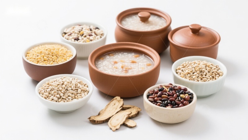 高清大图下载【趣麦麦图】多种谷物与粥品的健康组合