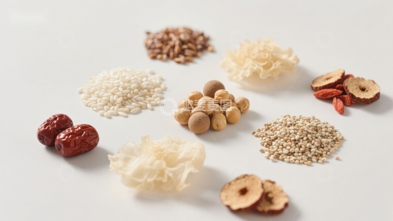 高清大图下载【趣麦麦图】多种传统食材的静物展示