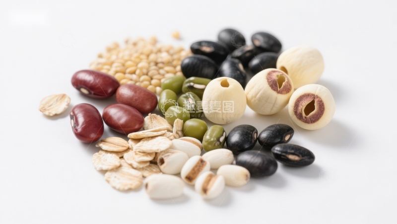 高清大图下载【趣麦麦图】多种豆类与谷物的组合展示