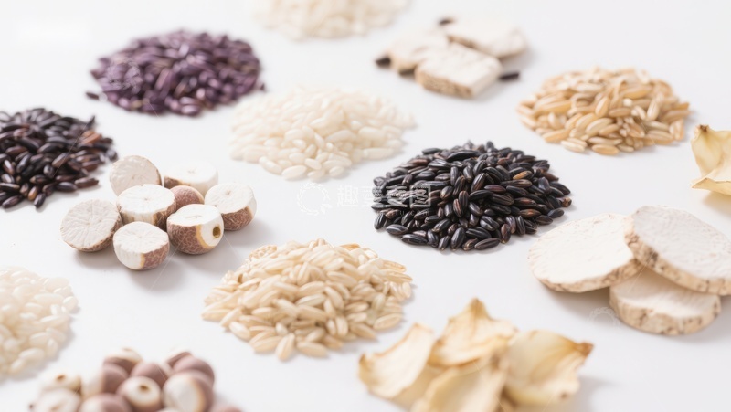 高清大图下载【趣麦麦图】多种谷物与药材的展示