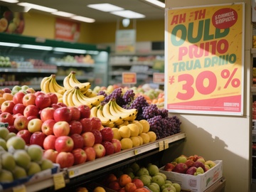 超市水果促销展示