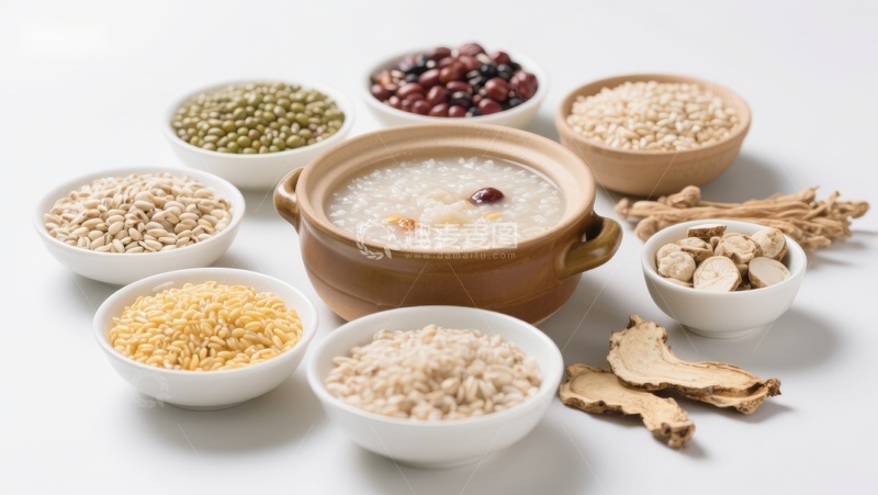高清大图下载【趣麦麦图】养生粥与多种谷物食材