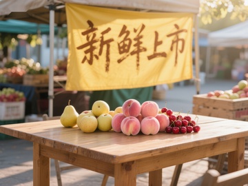 新鲜水果市场展示