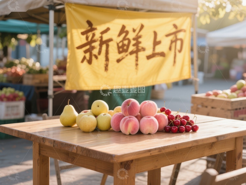 高清大图下载【趣麦麦图】新鲜水果市场展示