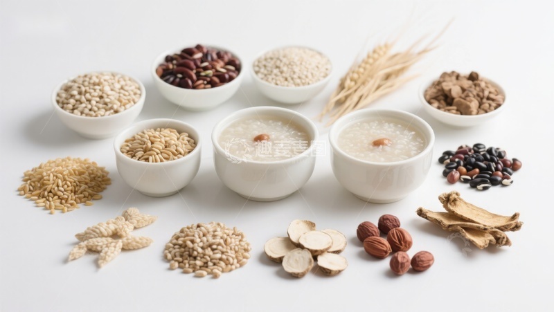 高清大图下载【趣麦麦图】多样谷物与粥品展示