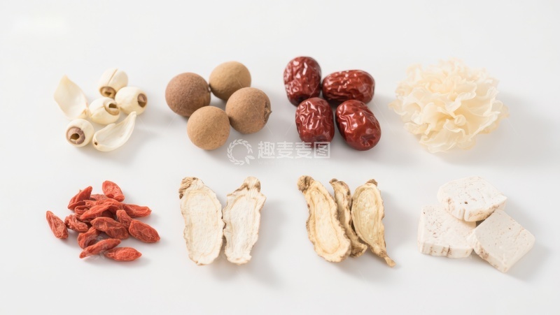 高清大图下载【趣麦麦图】-多种传统食材整齐排列