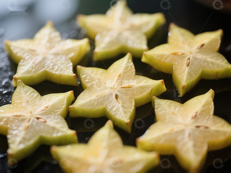 高清大图下载【趣麦麦图】切片杨桃的星形图案