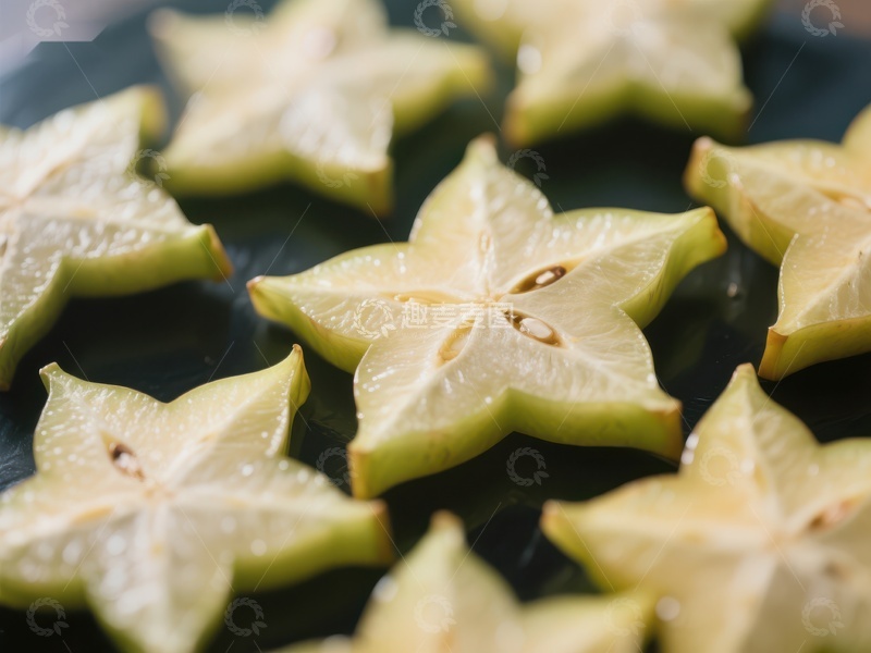 高清大图下载【趣麦麦图】切片杨桃的星形图案