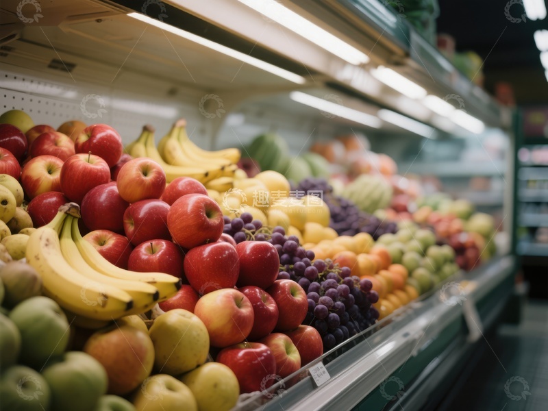 高清大图下载【趣麦麦图】超市水果区色彩缤纷