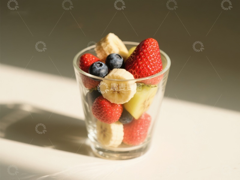 高清大图下载【趣麦麦图】新鲜水果沙拉杯