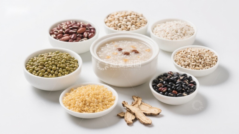 高清大图下载【趣麦麦图】多样谷物与粥品展示