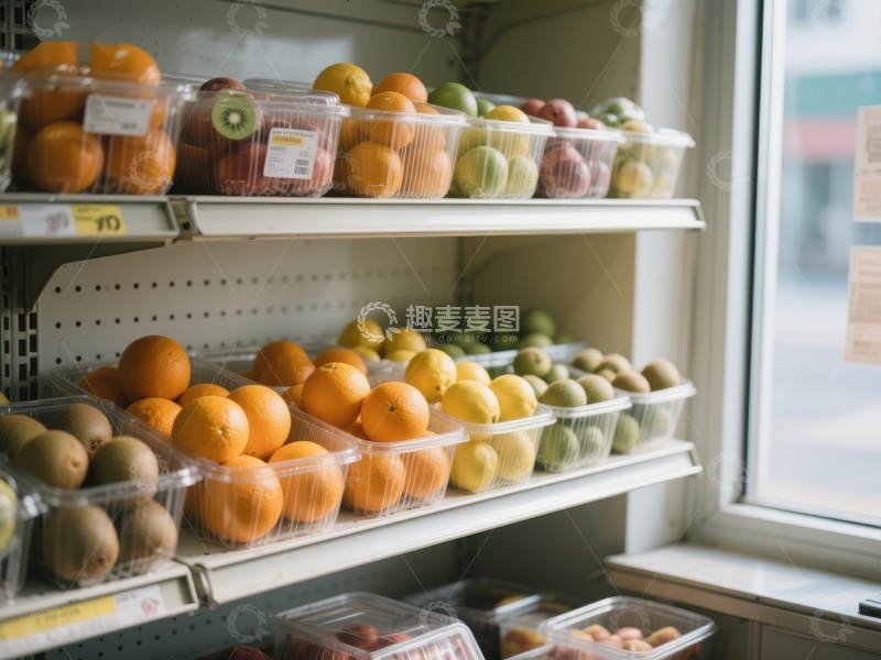 高清大图下载【趣麦麦图】超市货架上的新鲜水果