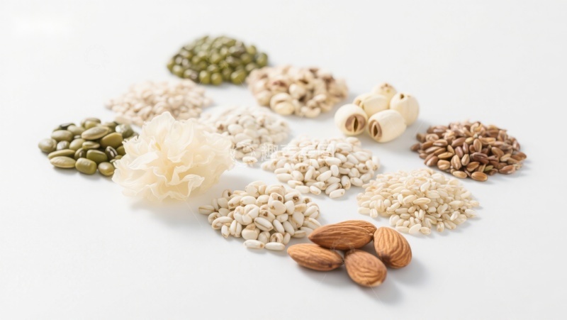 高清大图下载【趣麦麦图】多种谷物与坚果的组合展示