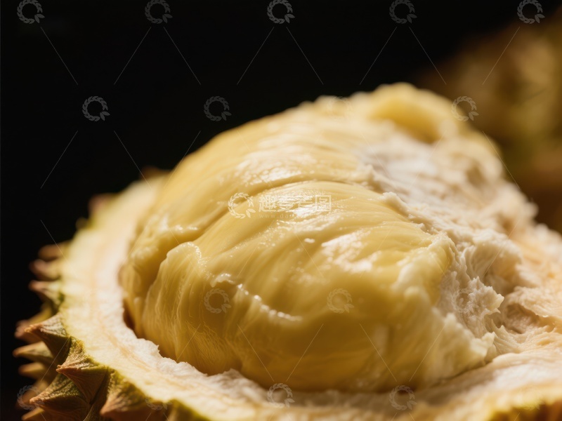 高清大图下载【趣麦麦图】新鲜榴莲果肉特写