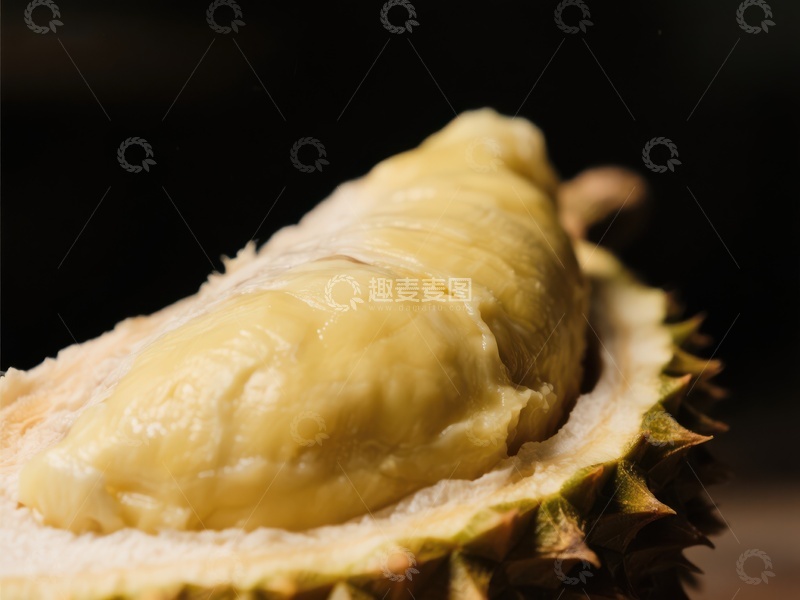 高清大图下载【趣麦麦图】新鲜榴莲果肉特写