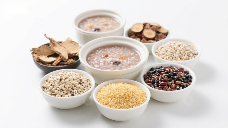 高清大图下载【趣麦麦图】多种谷物与粥品展示