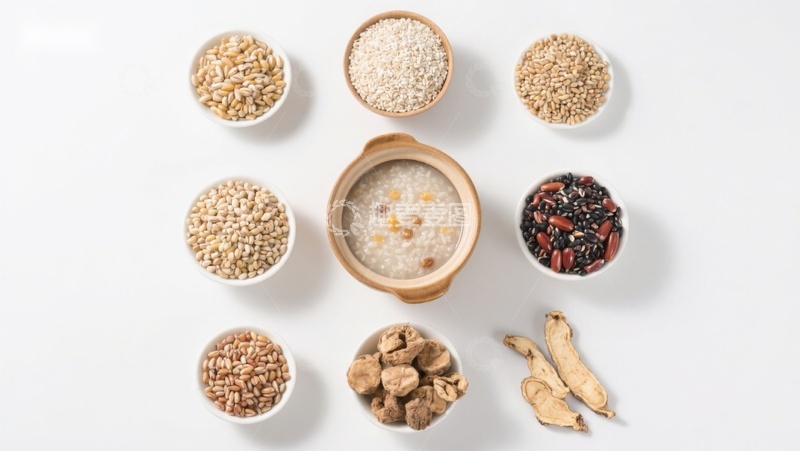 高清大图下载【趣麦麦图】多种谷物与粥的组合展示