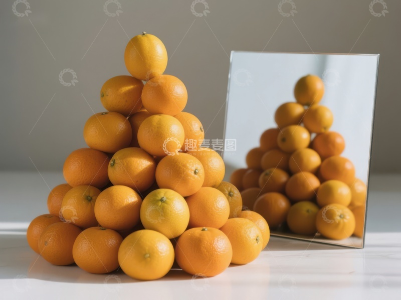 橙子金字塔与镜像反射