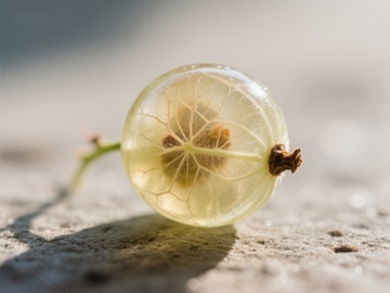 透明果实的内部结构特写