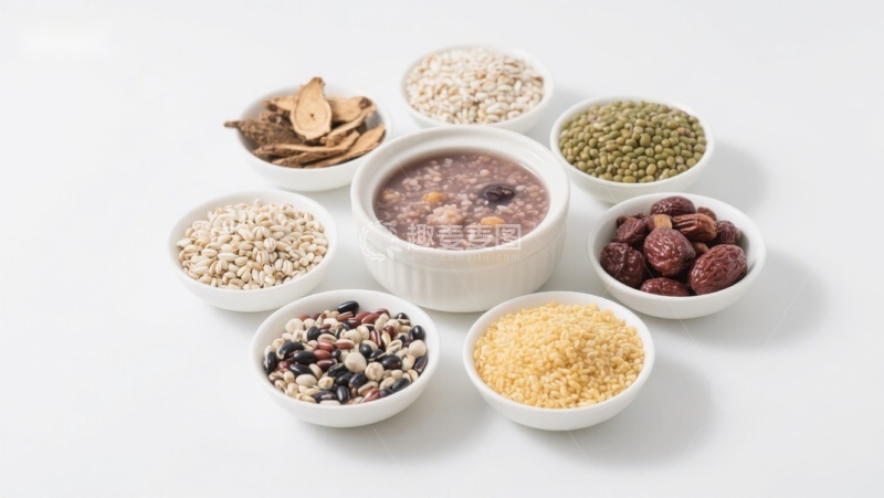 高清大图下载【趣麦麦图】多种谷物与粥的组合展示