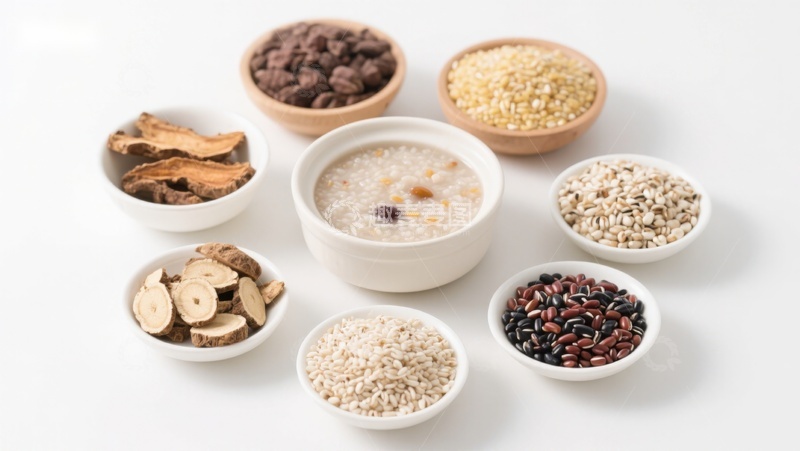 高清大图下载【趣麦麦图】多种谷物与药膳食材展示