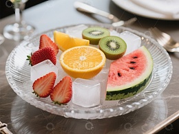 冰镇水果拼盘，清新夏日享受