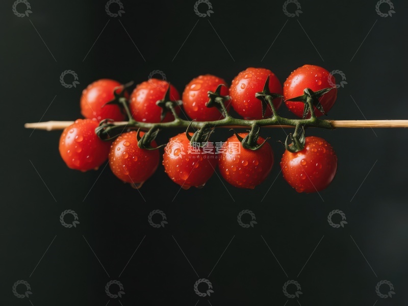 高清大图下载【趣麦麦图】枝头樱桃番茄串
