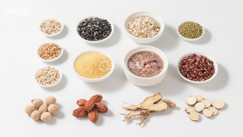 高清大图下载【趣麦麦图】多种谷物与药材的展示