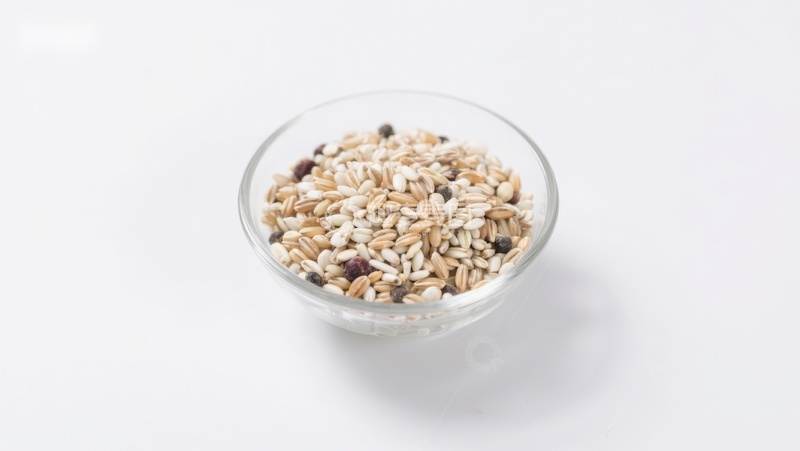 高清大图下载【趣麦麦图】透明碗中的混合谷物