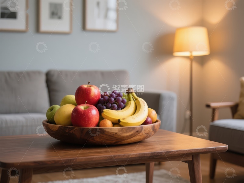 高清大图下载【趣麦麦图】客厅茶几上的水果碗