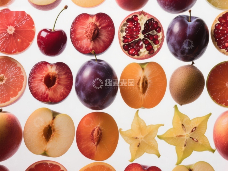 高清大图下载【趣麦麦图】多彩水果切面展示